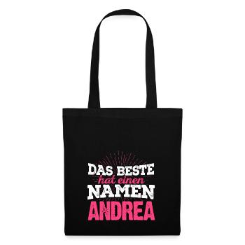 ANDREA - das Beste - Stoffbeutel - Schwarz - Vorne