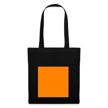 Quadrat orange - Stoffbeutel - Schwarz - Vorne