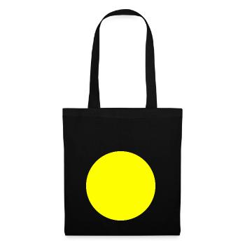 Kreis gelb - Stoffbeutel - Schwarz - Vorne