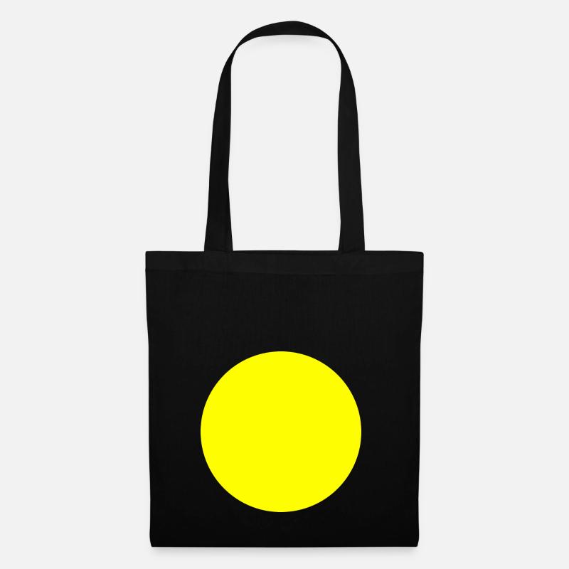 cercle jaune - Sac en tissu - noir