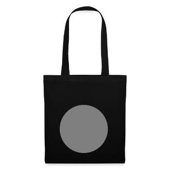 Kreis grau - Stoffbeutel - Schwarz - Vorne