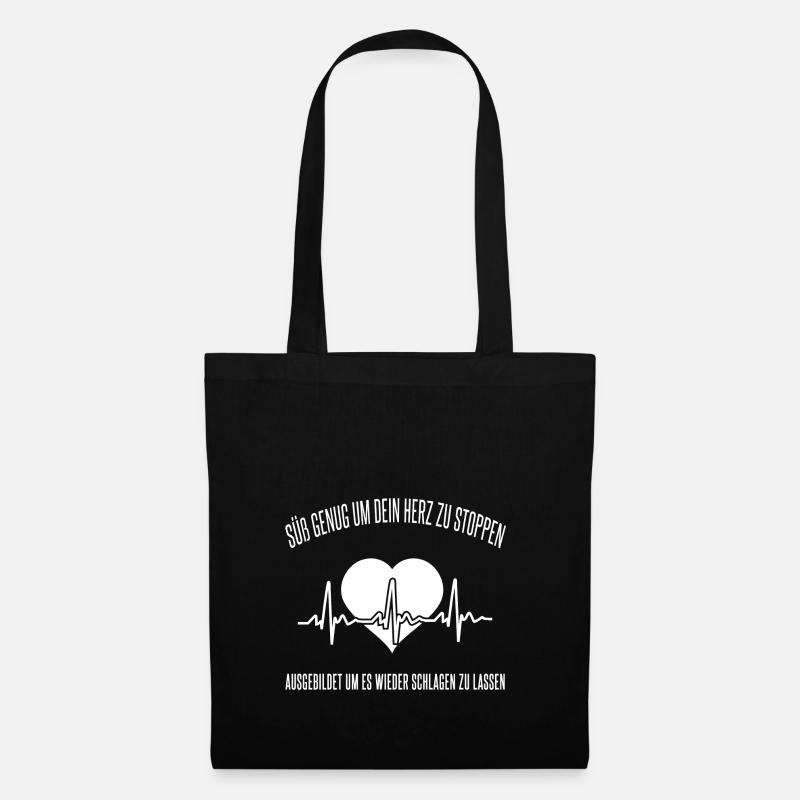 Krankenschwester - Stoffbeutel - Schwarz