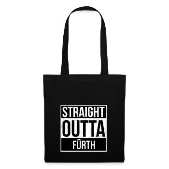 Straight Outta Fürth - Sac en tissu - noir - Devant