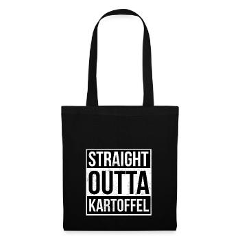Straight Outta Kartoffel - Stoffbeutel - Schwarz - Vorne