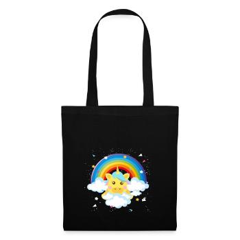 mignon poney licorne arc en ciel cadeau bébé enfant - Sac en tissu - noir - Devant