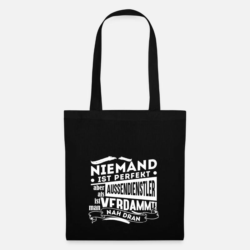 Aussendienstler - Niemand ist perfekt Geschenk - Stoffbeutel - Schwarz