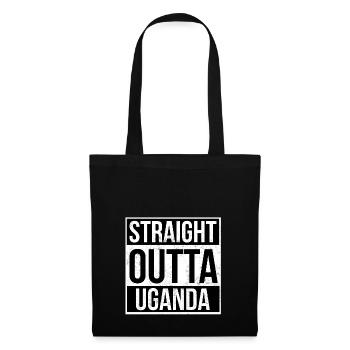 Straight Outta Ouganda! | meilleur pays - Sac en tissu - noir - Devant