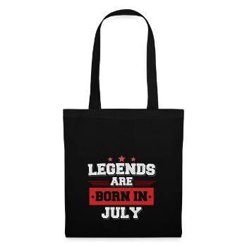 Legend are born in July - Stoffbeutel - Schwarz - Vorne