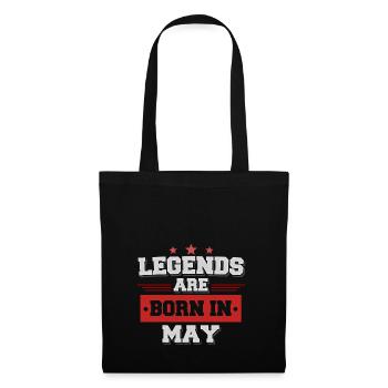 Legend are born in May - Stoffbeutel - Schwarz - Vorne