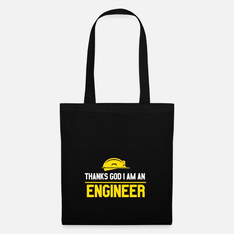 Thanks God I am an Engineer mit Helm Motiv - Stoffbeutel - Schwarz