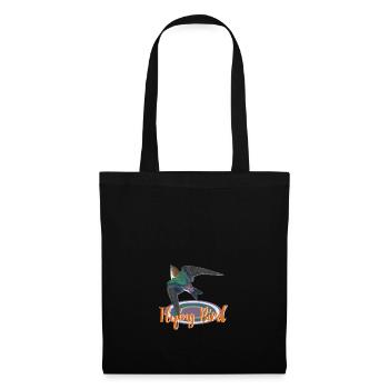 oiseau volant - Sac en tissu - noir - Devant