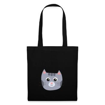 chaton - Sac en tissu - noir - Devant