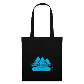 Snowboard hobby gift snowboarder mountain slope - Tote Bag - black - Front