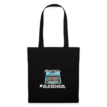 Oldschool Schreibmaschine - Stoffbeutel - Schwarz - Vorne