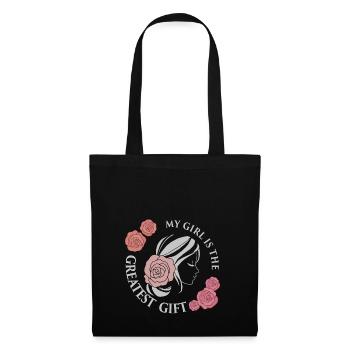 Ma fille est le plus beau cadeau - fille - Sac en tissu - noir - Devant