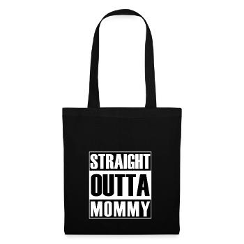 Straight Outta Mommy - Stoffbeutel - Schwarz - Vorne