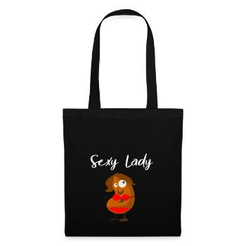 Sexy Lady comme le haricot - Sac en tissu - noir - Devant