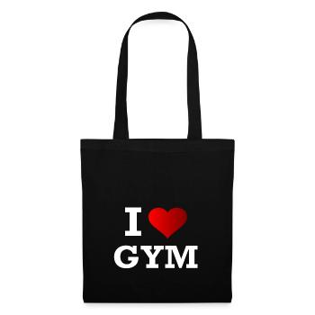 J'AIME GYM - Sac en tissu - noir - Devant