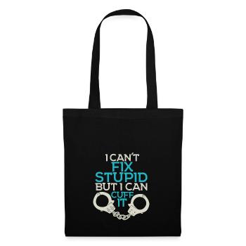 Stupidity Stop - Police - Handcuffs - Tote Bag - black - Front