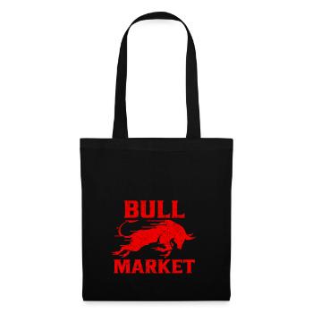 Taurus marché haussier finance l'argent des parts de marché - Sac en tissu - noir - Devant