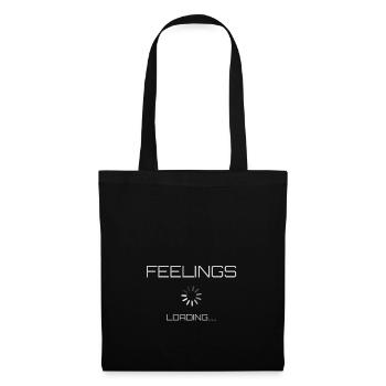 Les sentiments sont chargés - Sac en tissu - noir - Devant