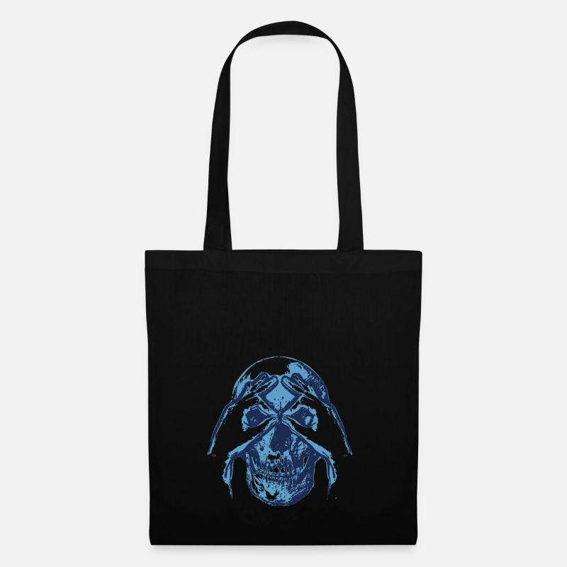 Crâne - Coucou - Cadeau - Sac en tissu - noir