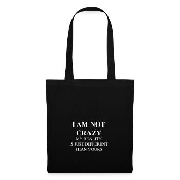 Je ne suis pas folle - Sac en tissu - noir - Devant