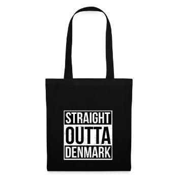 Straight Outta Danemark - Sac en tissu - noir - Devant