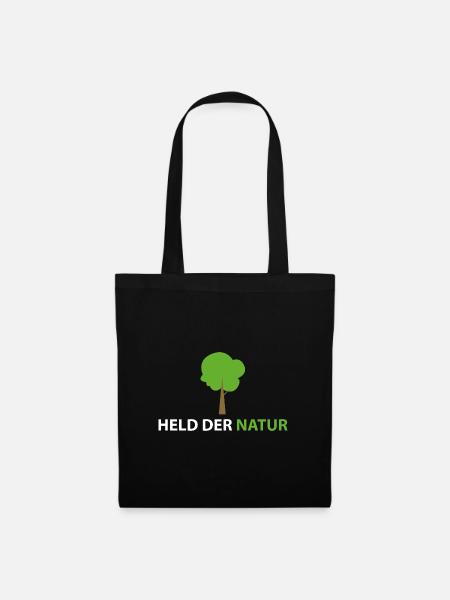 Held der Natur - Stoffbeutel - Schwarz