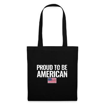 Fier d’être américain DRAPEAU AMÉRICAIN - Sac en tissu - noir - Devant