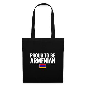 Fier d’être Arménien Arménie Drapeau arménien - Sac en tissu - noir - Devant