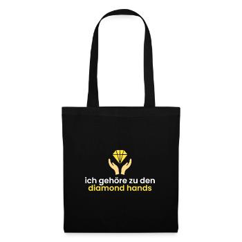 ich gehöre zu diamond hands - Stoffbeutel - Schwarz - Vorne