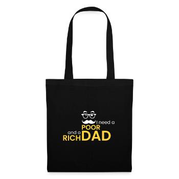 I need a poor father and a rich Va - Tote Bag - black - Front