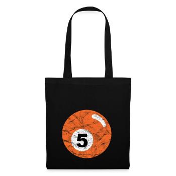 Billard billard orange, cinq cinq millésime - Sac en tissu - noir - Devant