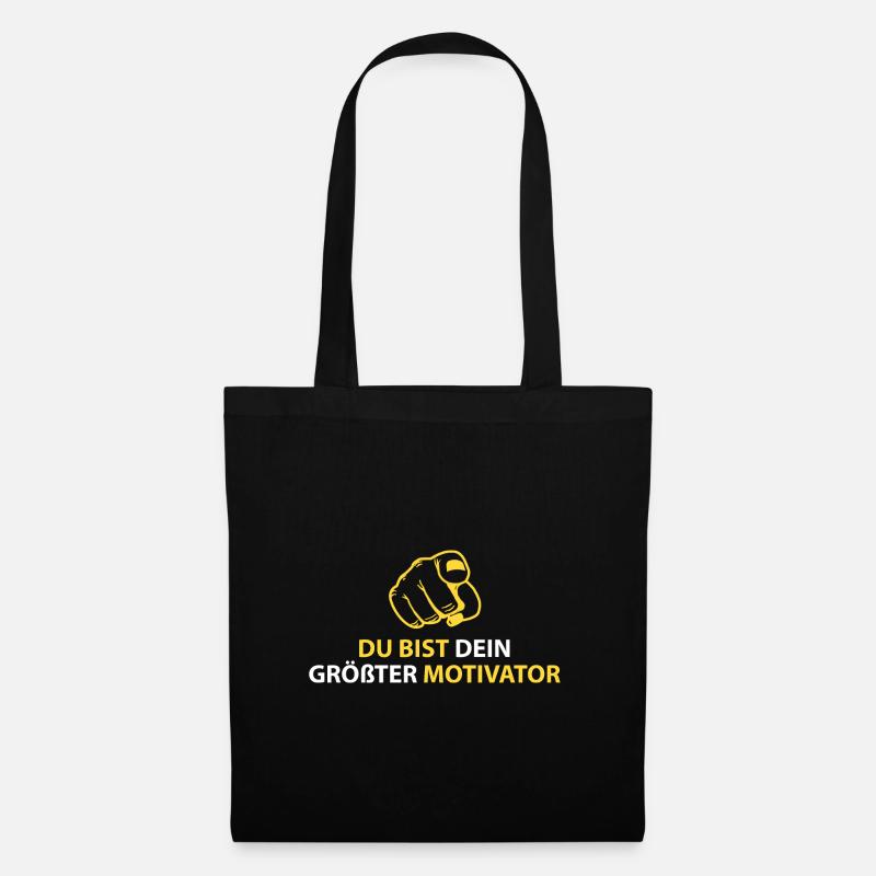 Du bist dein größter Motivator - Stoffbeutel - Schwarz