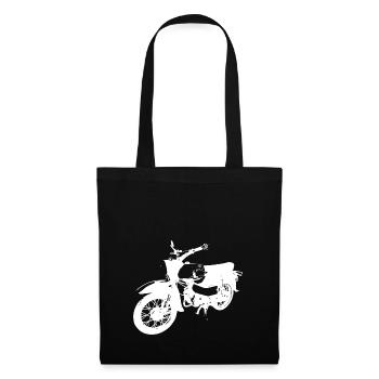Simson Habicht weiß - Stoffbeutel - Schwarz - Vorne