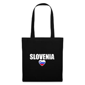 Slovenia Slowenien Slowenische Flagge Slowene - Stoffbeutel - Schwarz - Vorne