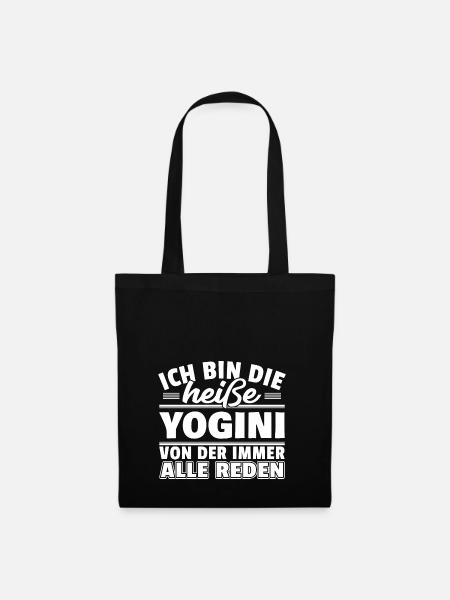 Heiße Yogini - Stoffbeutel - Schwarz