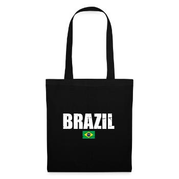 Brésil Brésil Drapeau brésilien - Sac en tissu - noir - Devant