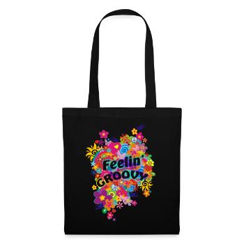 NEW FLOWER POWER RAINBOW - feelin 'groovy - Tote Bag - black - Front