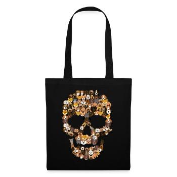 Chiens de crâne - Sac en tissu - noir - Devant