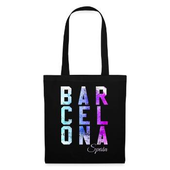 Vintage Abstrait Barcelone - Sac en tissu - noir - Devant