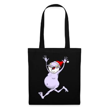 Happy Santa - Stoffbeutel - Schwarz - Vorne
