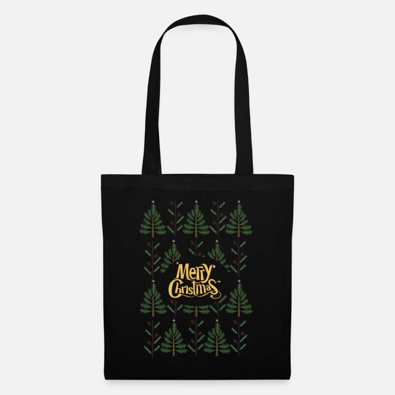 Forêt joyeux noel - Sac en tissu - noir