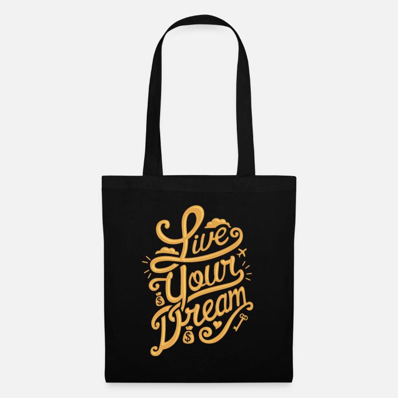 Live Your Dream - Stoffbeutel - Schwarz