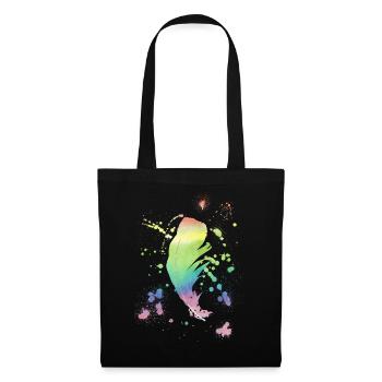 Feather Rainbow vintage shabby cool gift - Tote Bag - black - Front