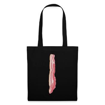 Bacon ham tie gift idea with humor - Tote Bag - black - Front