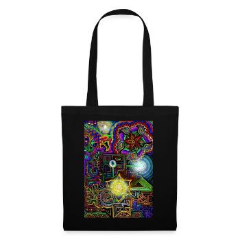 Psychedelisches Universum - Stoffbeutel - Schwarz - Vorne