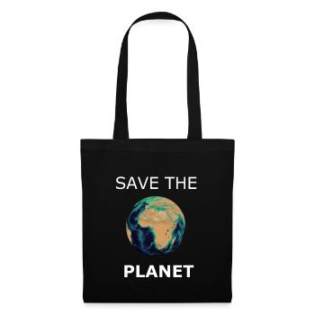 save the Planet - Stoffbeutel - Schwarz - Vorne