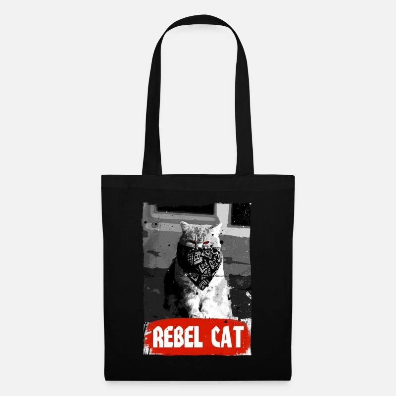 Rebel Cat - Grumpy Cat - Katze - Stoffbeutel - Schwarz